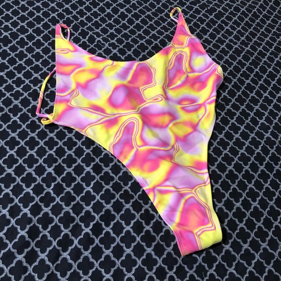 Fashion Nova LH047 Womens One Piece Swimsuit The One You Need High Cut Pink XL - Picture 7 of 8